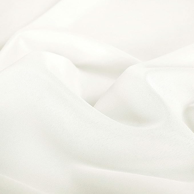 Ascoza 2pack 70 Inch Ivory Round Tablecloth in Polyester Fabric for Wedding/Banquet/Restaurant/Parties