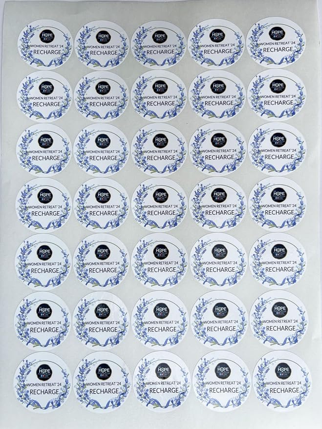 Custom Stickers for Weddings, Birthdays & Businesses - Personalized Labels with Your Logo - Waterproof, Fade and Heat Resistant - Pack of 100-1000 (Wreath G, 3 Inch)
