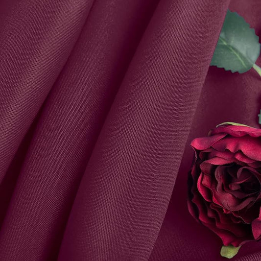 Ascoza 2pack 60x120 Inch Burgundy Rectangular Tablecloth 6 Feet Table Cloth in Polyester Fabric for Wedding/Banquet/Restaurant/Parties