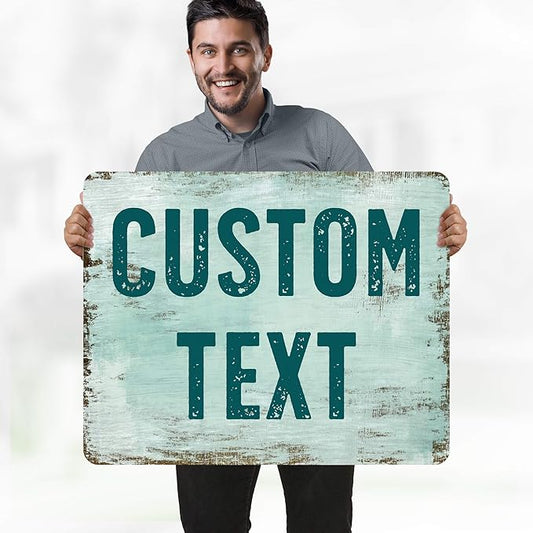 Custom Sign, Custom Street Sign, 11 Font Colors, 13 Font Styles, 4 Hole Options, 22 Sizes, 24x30 Inches, Rust Free DiBound, Fade Resistant, Made in USA by My Sign Center (Shabby Chic)