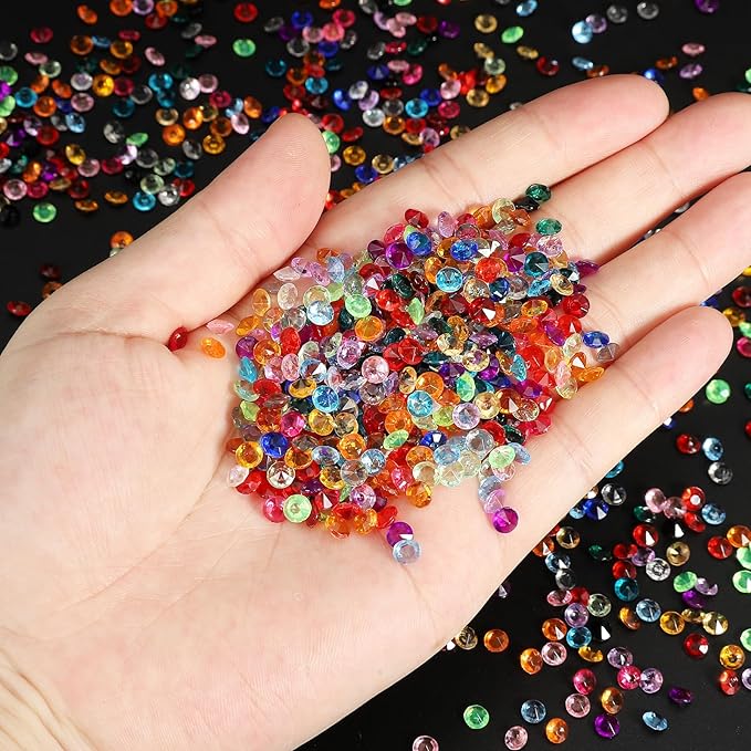 PATIKIL 10000 Pcs Wedding Table Scatter Confetti Crystals 4.5mm Acrylic Diamonds Vase Fillers Gems for Table Centerpiece Decorations Party Vase Beads, Light Purple
