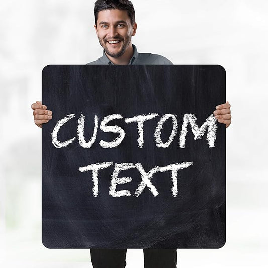 Custom Sign, Custom Street Sign, 11 Font Colors, 13 Font Styles, 4 Hole Options, 22 Sizes, 30x30 Inches, Rust Free DiBound, Fade Resistant, Made in USA by My Sign Center (Chalkboard Black)