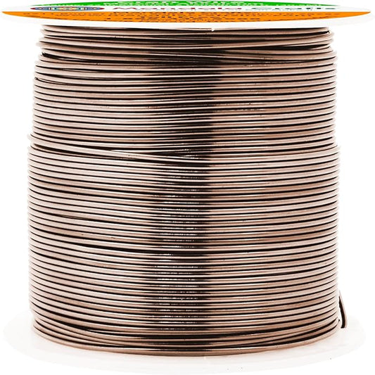 Mandala Crafts 22 Gauge Anodized Aluminum Craft Wire for Jewelry Making - 100 FT Colored Flexible Light Brown Wire - Bendable for Bonsai Armature Crafting Sculpting