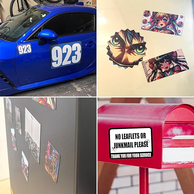 KETABAO – 13" Create Your Own Custom Refrigerator and Car Triangle Photo Magnets - Personalized Decorative Magnetic Frames