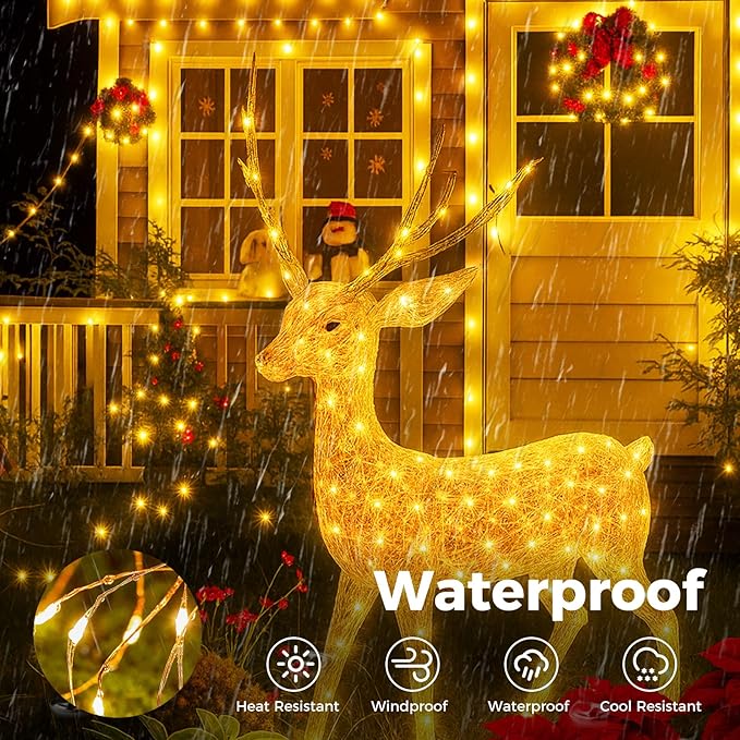 btfarm Fairy Lights Plug in with Remote, 165FT 500 LED Outdoor Twinkle Lights Waterproof with Timer, 8 Modes Indoor String Lights for Bedroom Patio Garden Wedding Christmas Decoration, Warm White