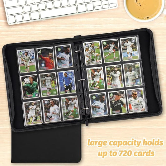 Trading Card Binder, Card Collection Binder Album Folder with 720 Side Loading Pockets, 9 Pocket Trading Card Album Folder for TGC,MTG, Baseball Cards, Yugioh