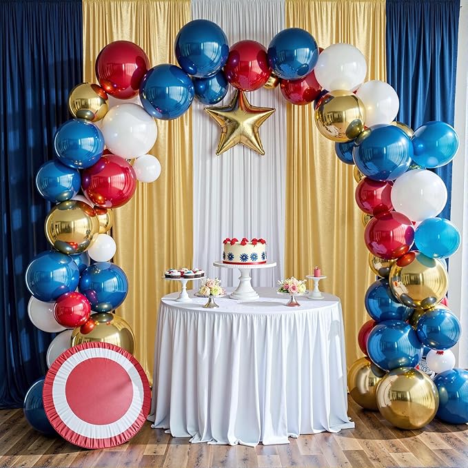 Outpain Thick 40 ft x 10 ft Gold Sequin Backdrop Curtain for Parties, Wrinkle Free Glitter Photo Backdrop Drapes 8 Panels 5x10ft Gold Back Drop Cloth for Wedding Christmas Photography Background