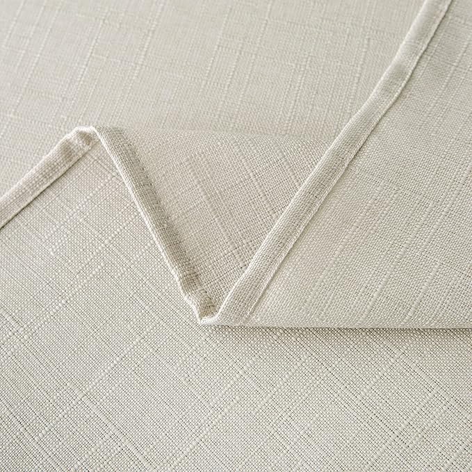 NLMUVW Linen Tablecloth for Rectangle Table 120 Inch, Textured Table Cloth 8 FT Water Resistant Farmhouse for Kitchen Dining Party, 54 x 120 Inch