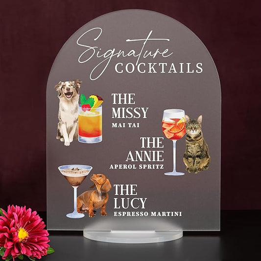 Pet Signature Drink Wedding Signs