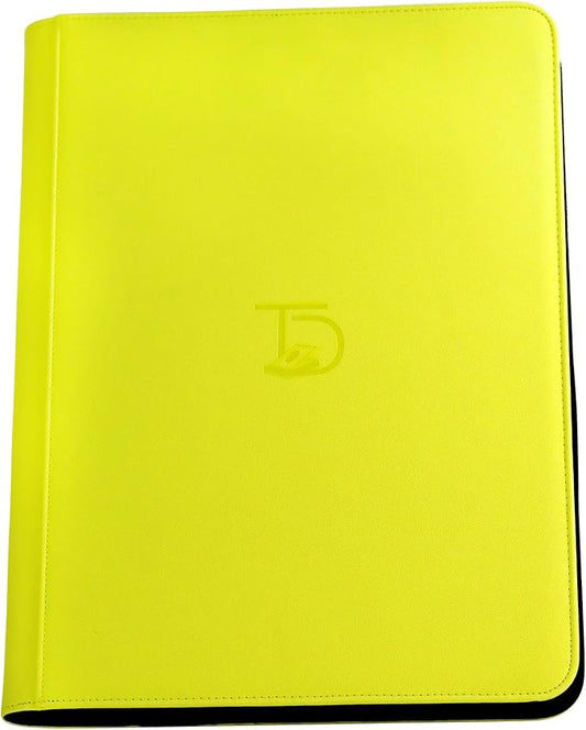 TopDeck TCG Binder - Yellow, 16 Pocket Side Loading Card Binder, Compatible with Pokemon, Yu-Gi-Oh, Magic the Gathering, and More
