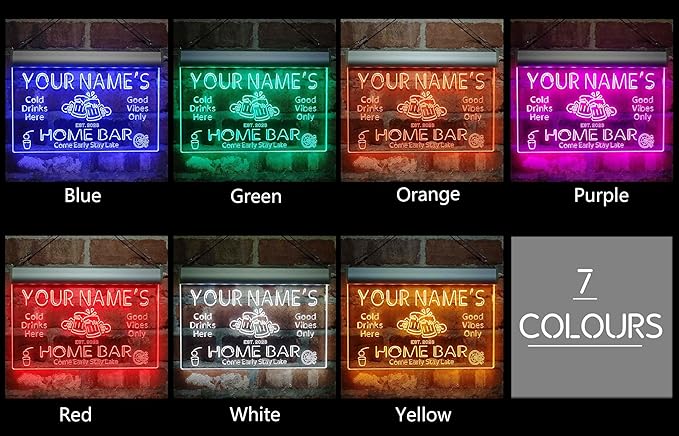 ADVPRO Personalized Your Name Custom Home Bar Beer Established Year Single Color LED Neon Sign 24 x 16 Inches st4s64-p11-tm-y