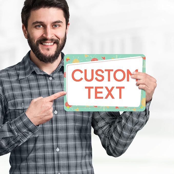 Custom Sign, Custom Street Sign, 11 Font Colors, 13 Font Styles, 4 Hole Options, 22 Sizes, 7x10 Inches, Rust Free DiBound, Fade Resistant, Made in USA by My Sign Center (Mid-Century Modern 2)
