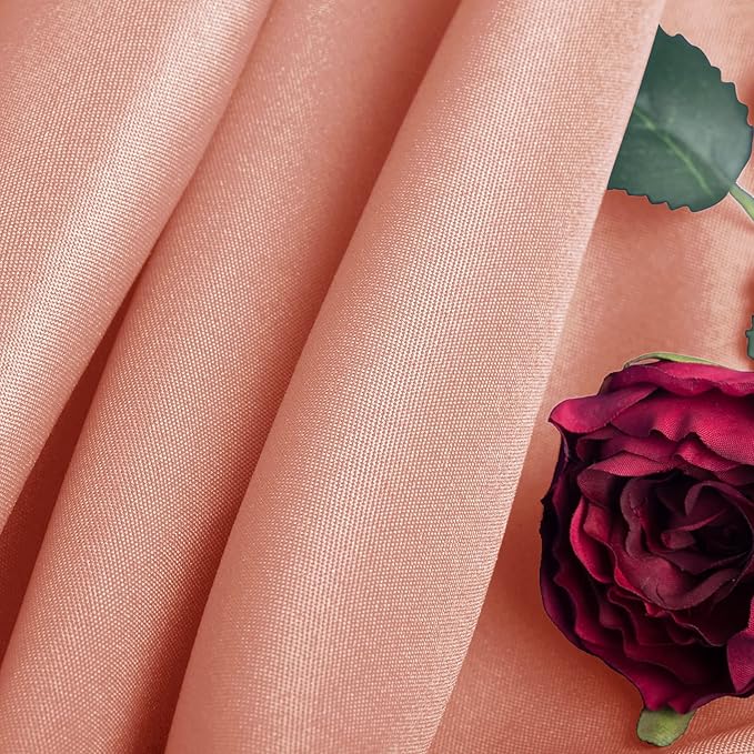 Ascoza 2pack 60x102 Inch Dusty Pink Rectangular Tablecloth 6 Feet Table Cloth in Polyester Fabric for Wedding/Banquet/Restaurant/Parties