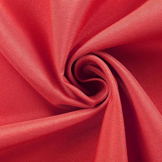 Efavormart Round Tablecloth, 108 Inch Stain & Wrinkle Resistant Washable Table Cloth, Decorative Polyester Fabric Table Cover for Banquet, Wedding, Dining- Red