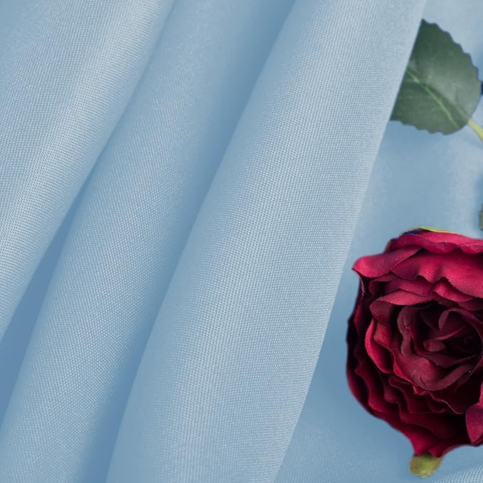 Ascoza 2pack 90x156 Inch Blue Mist Rectangular Tablecloth 8 Feet Table Cloth in Polyester Fabric for Wedding/Banquet/Restaurant/Parties