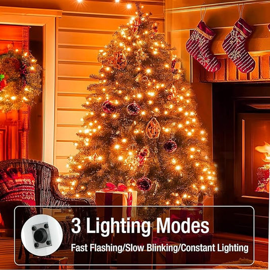 12 Pack Fairy Lights Battery Operated - 7ft 20 Led Twinkle Lights 3 Modes, Bulk Mini String Lights Waterproof for Mason Jars Vases DIY Party Wedding Decoration Christmas -Orange