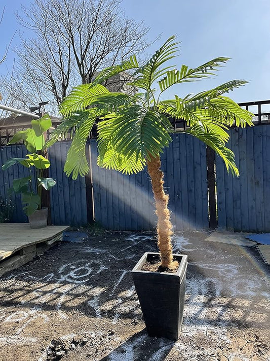 Large Artificial Palm Leaves Palm Fronds Tropical Leaves Areca Palm Branches Palm Leaves with Stem Palm Tree Leaves Faux Palm Leaves for Floral Arrangement Fake Leaves Palm Sunday Decor-Large Leaf