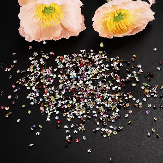 PATIKIL 14000Pcs Wedding Table Scatter Confetti Crystals 3mm Acrylic Diamonds Vase Fillers Gems for Table Centerpiece Decorations Bridal Shower Party, Dark Purple AB
