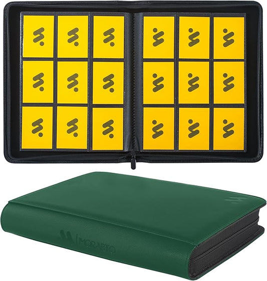 Card Binder 9 Pocket,Trading Card Binder Holds up to 360 Cards with 20 Sleeves,Zipper Card Holder Album Compatible with TCG Card/Game Cards/Sports Card