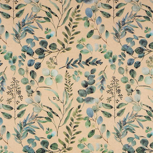 RUSPEPA Wedding Wrapping Paper, 17 in x 16.4 ft, Mini Roll, Eucalyptus Leaf Gift Wrap Paper, Green Flower Kraft Wrapping Paper for Women, Spring, Summer and Birthday