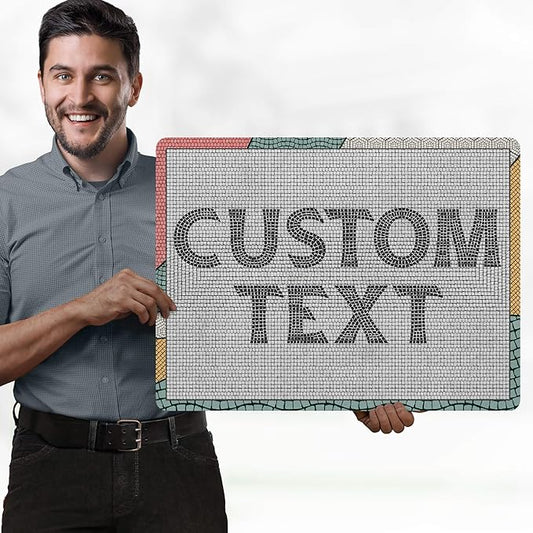 Custom Sign, Custom Street Sign, 11 Font Colors, 13 Font Styles, 4 Hole Options, 22 Sizes, 18x24 Inches, Rust Free DiBound, Fade Resistant, Made in USA by My Sign Center (Fauxsaic 2)
