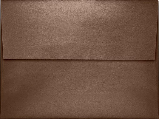 LUXPaper A7 Invitation Envelopes | Peel & Press | 5 1/4" x 7 1/4" | Bronze Metallic | 80lb. Text | 250 Qty