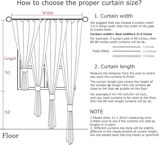 Vision Home Blue Pinch Pleated Semi Sheer Curtains Linen Blended Light Filtering Window Curtains 90 inch for Living Room Bedroom Pinch Pleat Drapes with Hooks 2 Panels 40" Wx90 L,Blueish Gray