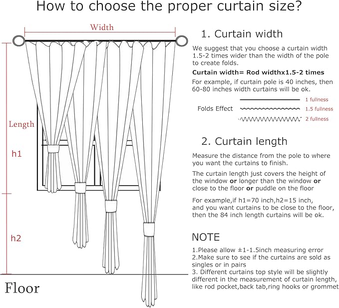 Vision Home Natural Pinch Pleated Semi Sheer Curtains Textured Linen Blended Light Filtering Window Curtains for Living Room Bedroom Pinch Pleat Drapes with Hooks 2 Panels 42" Wx63 L
