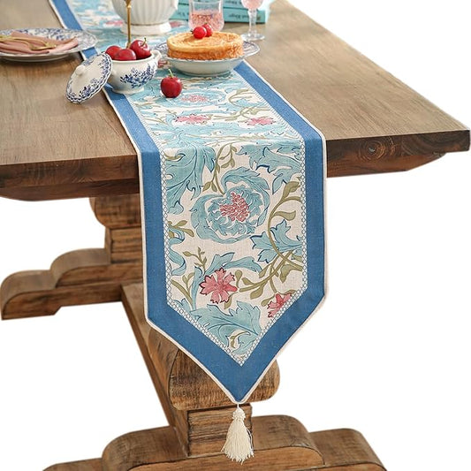 patdrea Linen Leopard Animal Table Runner Farmhouse for Home Kitchen Dining Decor Parties Family Dinners Christmas 16 x 102