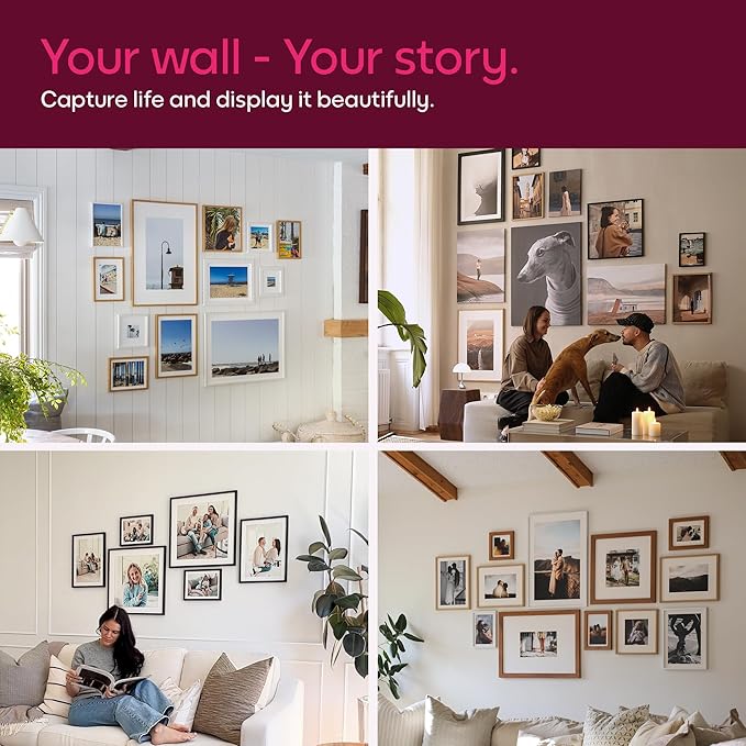 Mixtiles Official - Custom Photo Tiles - Personalized Printed Photos - Magnetic Wall Frames - Adhesive Sticker, No Nails - Various Sizes and Frames - 8x8-tiles-Tile - Frameless