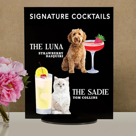 Pet Signature Drink Wedding Signs