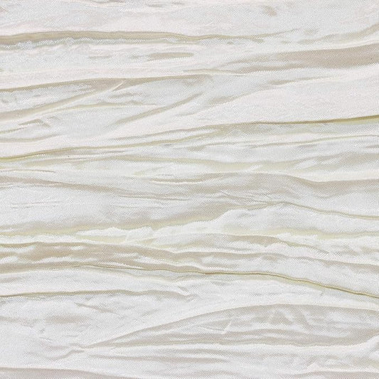 YOUR CHAIR COVERS - 60 x 102 inch Rectangular Crinkle Taffeta Tablecloth - Ivory, Rectangle Table Linens for 6 ft Rectangular Tables, Wedding Crushed Table Cloth