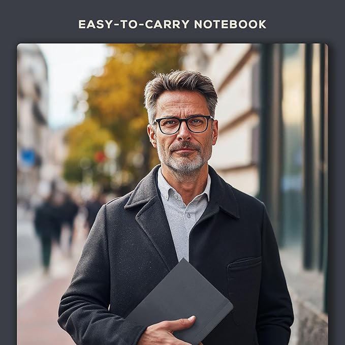 Beechmore Books A4 Sketchbook – 8.5x11 Premium Vegan Leather Bound Large Sketch Book Hardcover with 156 Thick 160gsm Perforated Ivory Pages, Blank Sketch Pad, Gift Boxed, Back Pocket, Ribbon Bookmark