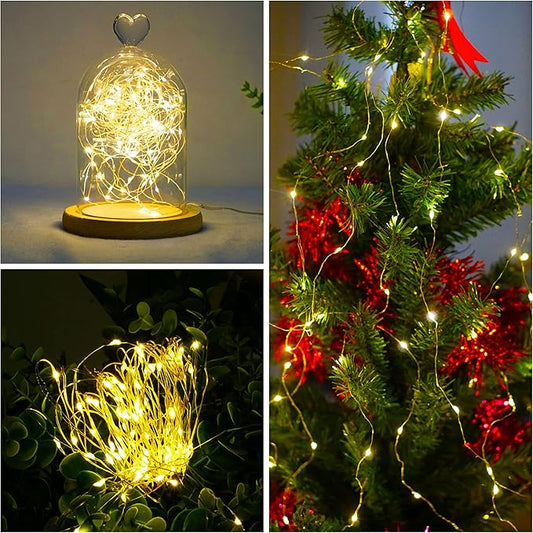 Twinkle Fairy Lights Battery Powered 3 Modes with Timer Firefly Lights 20 LED on 7.2feet Silvery Copper Wire for DIY Wedding Party Christmas Halloween Centerpiece Decorations 15 Pack (Warm White)