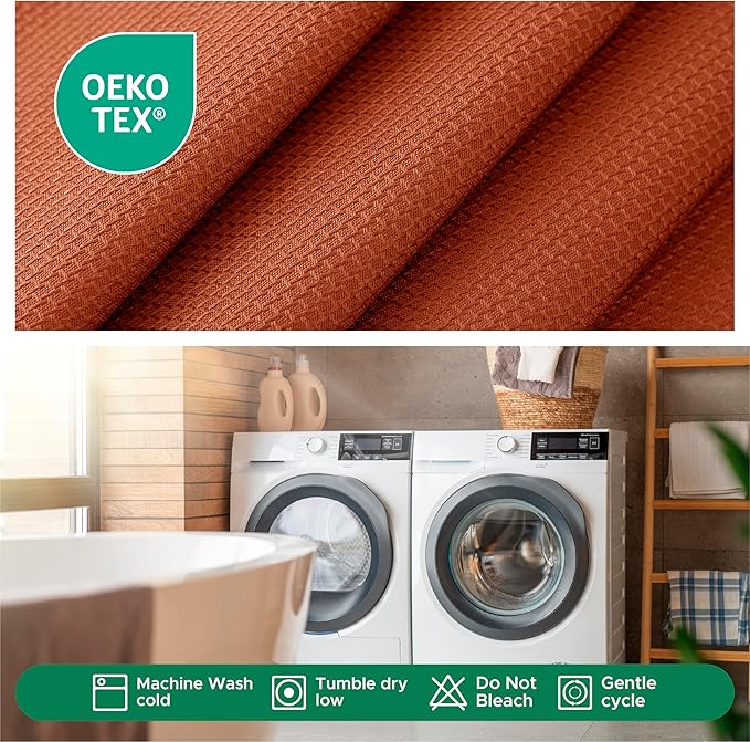 Biscaynebay 2 Pack Fall Round Tablecloths 70", Rust Thanksgiving Autumn Harvest Water Resistant Tableclothes Circle Folding Table Covers for Dining, Kitchen, Wedding, Parties Machine Washable