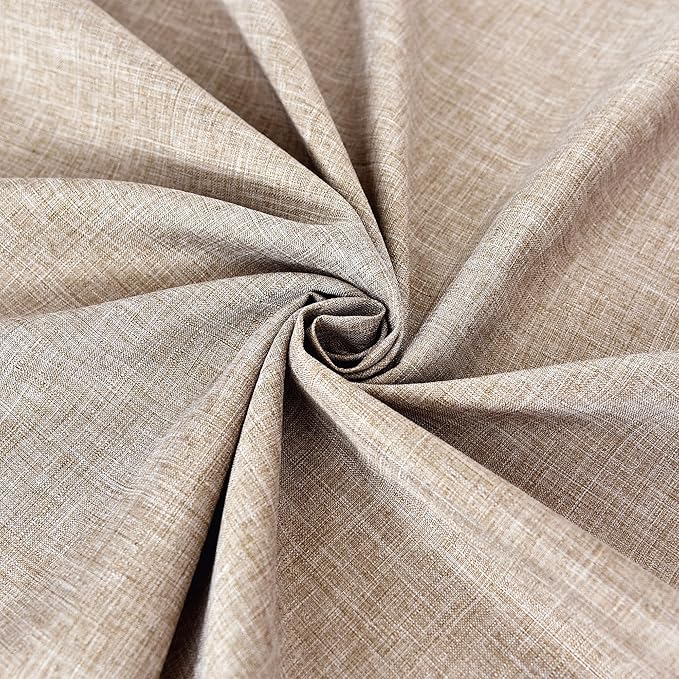 Fitable Faux Linen Tablecloths Rectangle 60 x 102 Inch - 2 Pack Neutral Table Clothes for 6-8 Foot Tables, Nature Faux Burlap Kitchen Table Cover for Dining, Party, Farmhouse, Banquet, Buffet