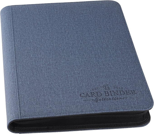 Trading Card Binder, Card Collection Binder with 540 Side Loading Pockets, 9 Pocket Album Folder for TGC,MTG, Baseball Cards, Yugioh (Blue)