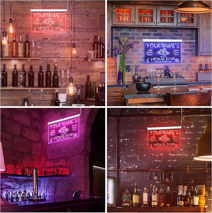 ADVPRO Personalized Your Name Custom Home Bar Beer Established Year Single Color LED Neon Sign 16 x 12 Inches st4s43-p11-tm-b