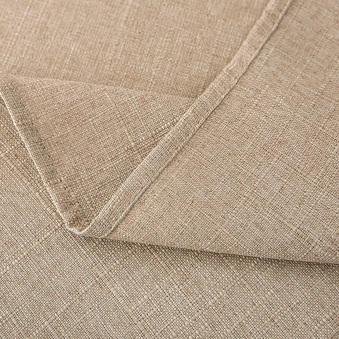 NLMUVW Linen Tablecloth for Rectangle Tables 70 Inch Burlap Textured Table Cloth Water Resistant Farmhouse Table Cover for Kitchen Dining Coffee, 54 x 70 Inch