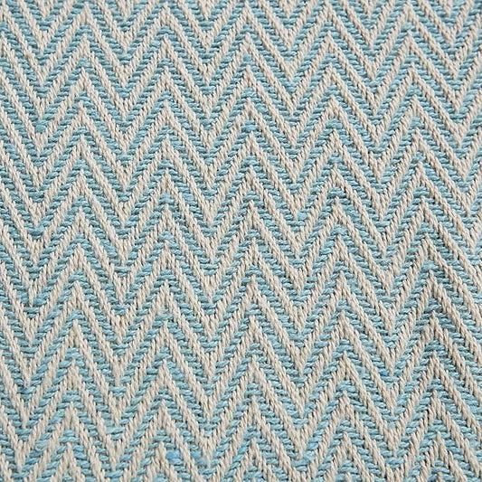 DII Woven Basic Tabletop Collection Chevron Table Runner, 15x72, Aqua