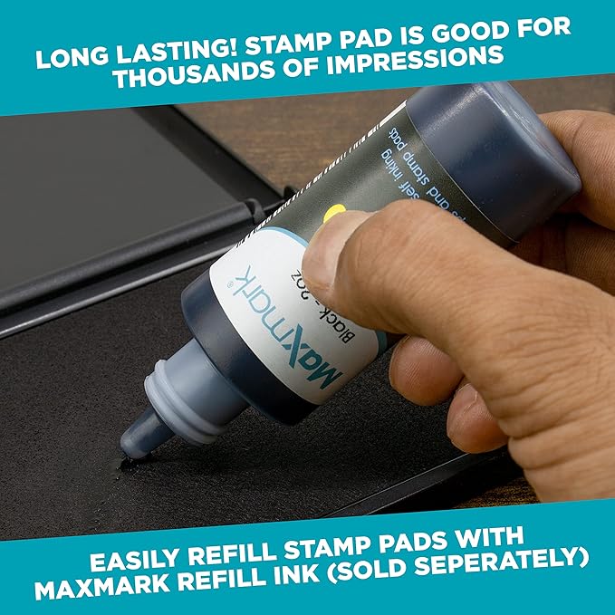 MaxMark Large Premium Dark Yellow Ink Stamp Pad - 2-3/4" by 4-1/4" - Premium Quality Felt Pad