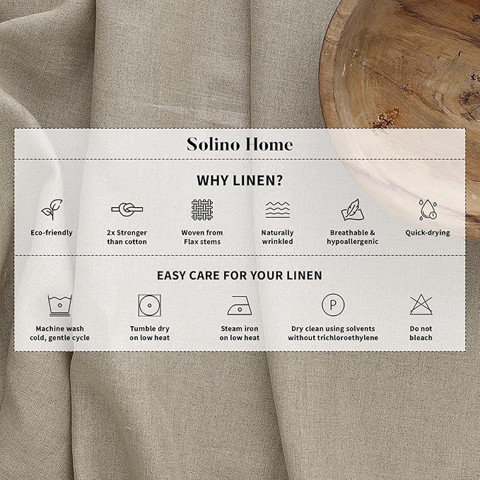 Solino Home Linen Beet Table Runner 90 Inches Long - 100% Pure Linen Hemstitch 14 x 90 Inch Table Runner for Dining, Fall, Autumn, Thanksgiving, Christmas, Holiday - Classic Hemstitch