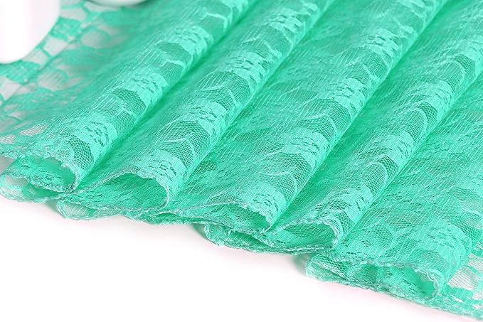 MDS Pack of 12 Wedding 12 x 108 inches Satin Table Runner for Wedding, Decorations for Birthday Parties, Banquets, Graduations, Engagements, Runners fit Rectangle, Round Table- Mint