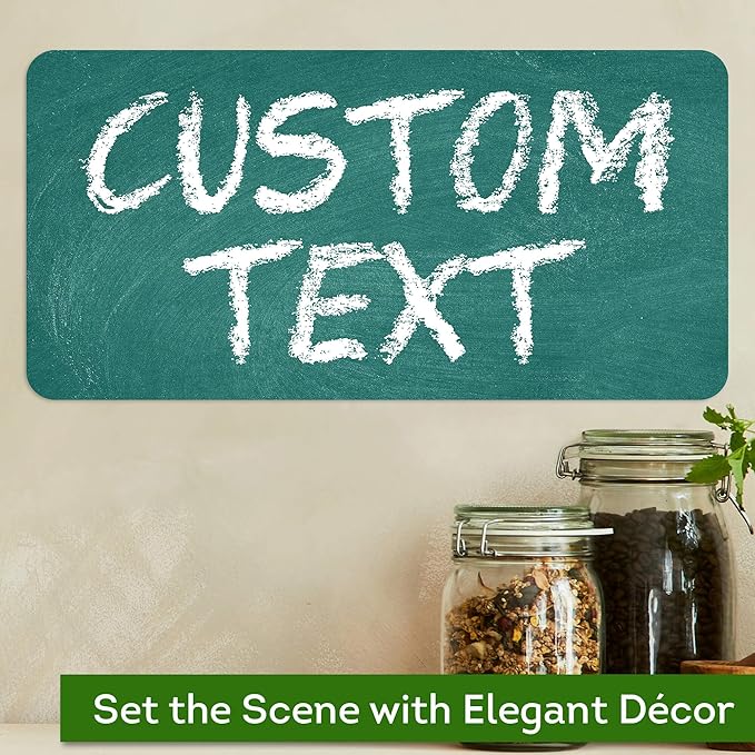 Custom Sign, Custom Street Sign, 11 Font Colors, 13 Font Styles, 4 Hole Options, 22 Sizes, 6x12 Inches, Rust Free DiBound, Fade Resistant, Made in USA by My Sign Center (Chalkboard Green)