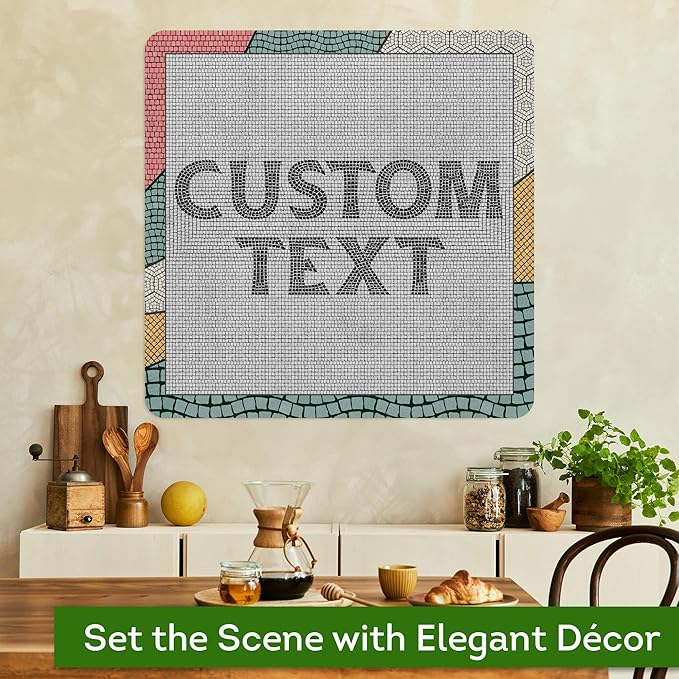 Custom Sign, Custom Street Sign, 11 Font Colors, 13 Font Styles, 4 Hole Options, 22 Sizes, 24x24 Inches, Rust Free DiBound, Fade Resistant, Made in USA by My Sign Center (Fauxsaic 2)