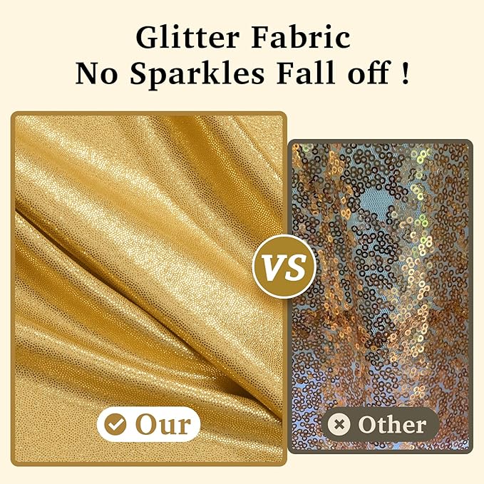 40ftx10ft Gold Sequin Backdrop Curtain Panels for Parties, Wrinkle Free Glitter Photo Backdrop Drapes 8 Panels 5x10FT Back Drop Cloth Shiny Fabric for Wedding Birthday Christmas Photography Background