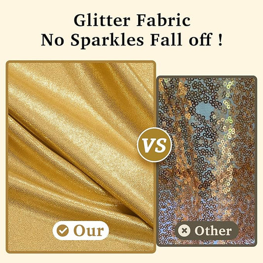 10x12ft Gold Sequin Backdrop Curtain Panels for Parties, Wrinkle Free Glitter Photo Backdrop Drapes 2 Panels 5x12FT Shimmer Back Drop Cloth for Wedding Birthday Christmas Photography Background