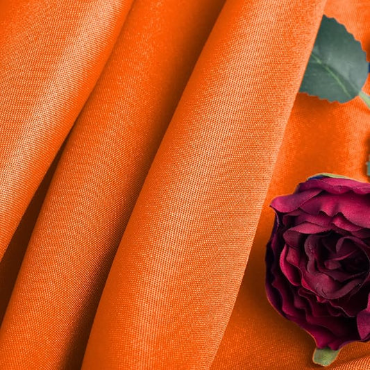 Ascoza 2pack 60x120 Inch Orange Rectangular Tablecloth 6 Feet Table Cloth in Polyester Fabric for Wedding/Banquet/Restaurant/Parties