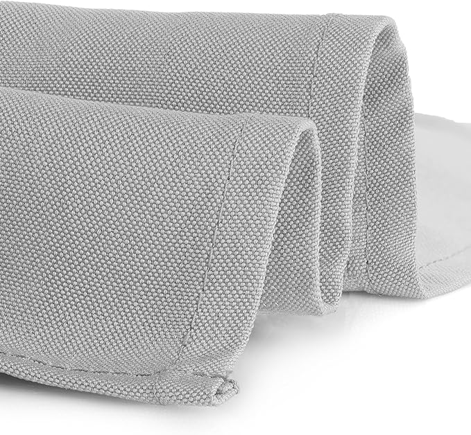 Gee Di Moda Square Tablecloth - 70 x 70 Inch Silver Table Cloth for Medium Square or Round Tables - Heavy Duty Washable Fabric - for Buffet Table, Holiday Party, Dinner, Wedding & Baby Shower