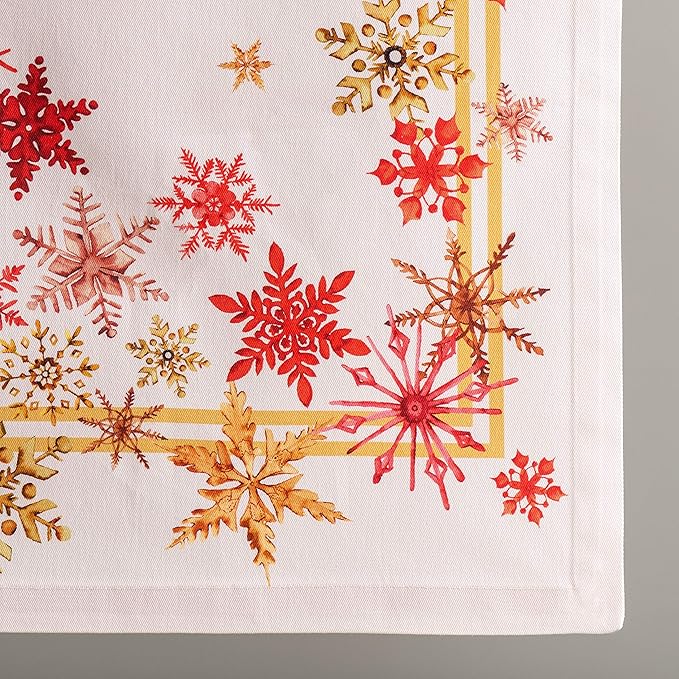 Maison d' Hermine Table Runner 100% Cotton Single Layer Table Runners 48 inches Long for Thanksgiving Christmas Decorations Home Kitchen Dining Party Wedding (Crystal Star, 14.5" x 48")
